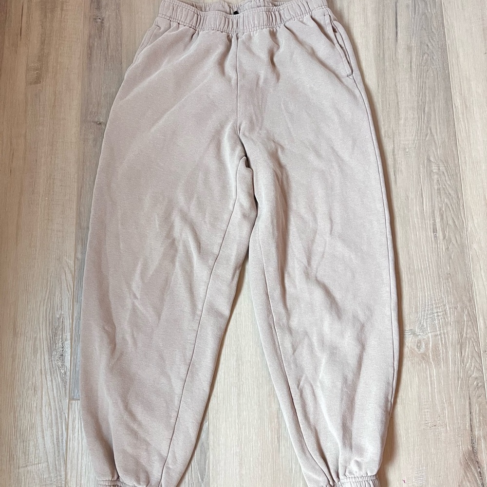 Tan Cuffed Sweatpants